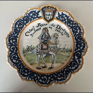 Henriot Quimper plate France